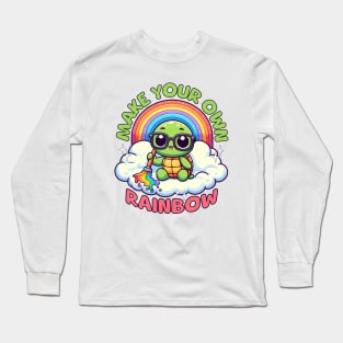 Cute Turtles Make Your Own Rainbow Long Sleeve T-Shirt